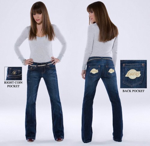 Los Angeles Lakers Women's Denim Jeans - by Alyssa Milano at Amazon.com