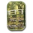 Water Lilies and Japanese Bridge - Rectangle Glass Paperweight (2-1/2" x 4" x 1")
