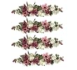 FOUR 24" Hydrangea, Daisy, Rose Swags Artificial Silk Flowers _Burgundy