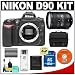 Nikon D90 Digital SLR Camera Body + Nikon 18-200mm VR II Lens + 16GB Card + Nikon EN-EL3e Battery + Case + Accessory Kit