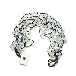 Quartz Crystal Chip Thread 10 Strand Bracelet
