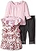 Little Lass Baby Girls' 3 Piece Faux Fur Vest Set Cheetah Bows