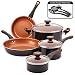 Farberware 10365 Glide Cookware Set, 11 Piece, Black