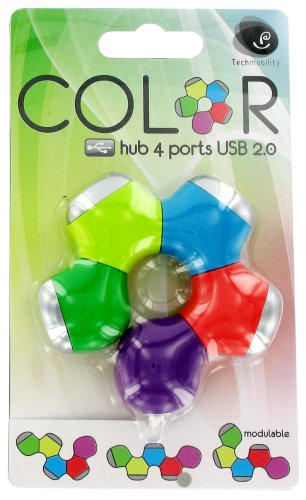 Tech Mobility - Hub 4 ports modulable - Compatible USB 1 / 2
