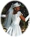 French Net Bridal Hat in Felt, White