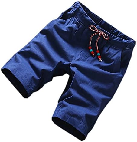 Nachuan Mens Solid Casual Classic Fit Elastic Waisted Short XXS navy blue