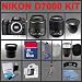 Nikon D7000 SLR 16.2MP Digital Camera with 18-55mm VR Lens and 55-200mm DX Lens + Huge Accessories Package Including Wide Angle Macro Lens + Telephoto Lens + 8gb SDHC Memory Card + Hi-Speed SD Card Reader + Digital Flash + Extended Life Battery + Tripod + LCD Lens Cleaner Kit + LCD Screen Protectors + Memory Card Wallet + Carrying Case + Cleaning Cloth