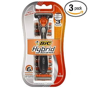 Buy BIC Hybrid Disposable System Triple Blade Shaver, Men, 6-count Packages (Pack of 3) by BIC