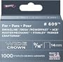 Arrow Fastener 609 Wide Crown Swingline Heavy Duty 9/16-Inch Staples, 1,000-Pack