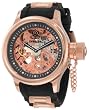 Invicta Mens 1090 Russian Diver Mechanical Skeleton Dial Black Polyurethane Watch by Invicta