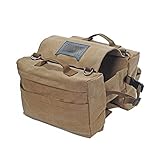 Lifeunion Portable Cotton Canvas Pet Dog Saddlebag Backpack ,Dog Tripper Hound Travel Hiking Camping Saddle Bag for Medium Large Dogs