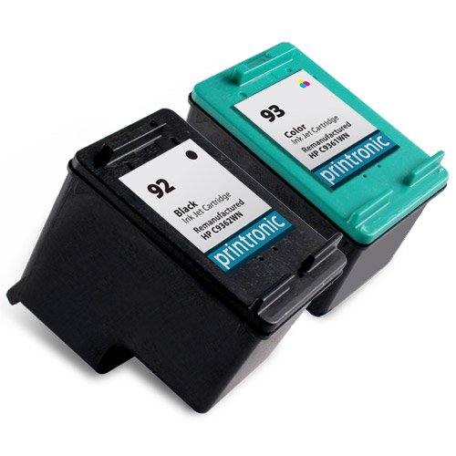 Printronic Remanufactured Ink Cartridge Replacement for HP 92 93 C9362WN C9361WN (1 Black 1 Color) 2 Pack On Sale