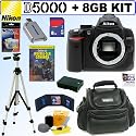 Nikon D5000 12.3 MP DX Digital SLR Camera (Body) + 8GB Deluxe Accessory Kit