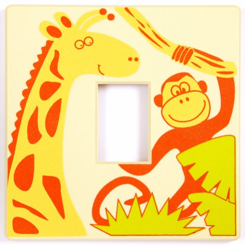 Childrens Toyshop   : Jungle Animals Light Switch Cover