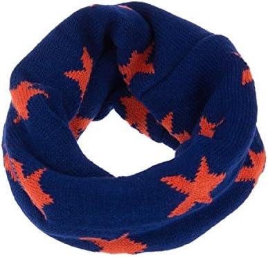 Dimore Kid's Infinity Neck Warmer in Soft Fashionable Star Prints Scarves for the Winter Gift (Blue)