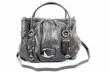 Guess Corissa Foldover Satchel Grey Ladies Handbag Vinyl Purse Handbag Reviews