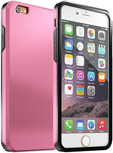 iPhone 6 Plus Case - Ultra-Thin Pink Dustproof [Anti-Scratch] - Shockproof Combination Cover with Maximum Protection - Fits Best for Apple iPhone 6 Plus - Great for Girls, Women and Kids