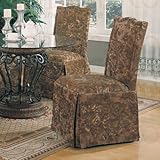 Parson Chair (Set of 2) in Green Floral by Coaster Furniture