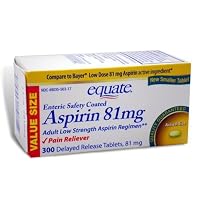 Equate - Aspirin 81 Mg, Adult Low Strength Aspirin Regimen Delayed Release Tablets, 300-Count