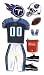 NFL TEAM UNIFORM 3-D Stickers TENNESSEE TITANS - DISCONTINUED ITEM - For Scrapbooking, Card Making & Craft Projects