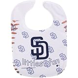 MLB McArthur San Diego Padres Infant Littlest Fan Mesh Bib - White