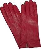 Messori® Damen Lederhandschuhe aus Ziegennappaleder, Rot, Größe 8