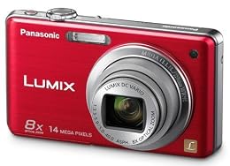 Panasonic Lumix DMC-FH20 14 1 MP Digital Camera with 8x Optical Image Stabilized Zoom and 2 7-Inch LCD Red 