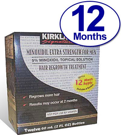 Minoxidil for Men 5% Minoxidil Hair Regrowth Treatment 12 Months Supply Unscented 1 Year