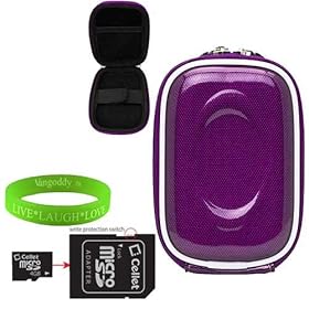 Fuji FinePix Point & Shoot Camera Accessories from VanGoddy Offers our Slim & Stylish Protective Case Cover Silicone Skin in Candy Coated Plum **Fits Fuji FinePix JX700 JX420 JX400 JX370 JX350 JX300 JX590 JX580 JX550 JX520 JX500 JV250 JV200 JZ260 JZ250 JZ110 JZ100 T200 T300 Model Cameras** + Blue Co