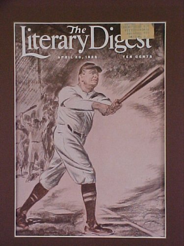 Babe Ruth April 20 1935 Literary Digest Magazine Professionally Matted Cover 11 X 14 Ready To Frame