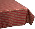 Lenox Holiday Lurex Plaid 60 by 120 Inch Oblong / Rectangle Tablecloth, Red