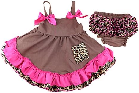 Wennikids Fashion Baby Toddlers Soft Cotton Lovely Dress+underpants Outfit (12-18M)