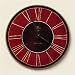 Wood clock~ Tuscany red ~Artworks Home Accents~ large kitchen wall clocks~ code 330