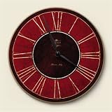Wood clock~ Tuscany red ~Artworks Home Accents~ large kitchen wall clocks~ co...