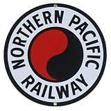 Northern Pacific Railroad Round Porcelain Sign