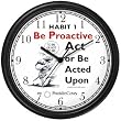 Habit 1 - To Be or Not to Be (English Text) - Wall Clock from THE 7 HABITS - CLOCK COLLECTION by WatchBuddy Timepieces (White Frame)