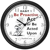 Habit 1 - To Be or Not to Be (English Text) - Wall Clock from THE 7 HABITS - CLOCK COLLECTION by WatchBuddy Timepieces (Hunter Green Frame)