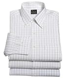Traveler Buttondown Pinpoint Large Check Dress Shirt Big or Tall