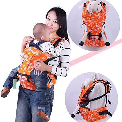 Multifunction Infant Baby Carrier with Hip Seat Bag Front Carry Back Shoulders Newborn Kids Sling Orange