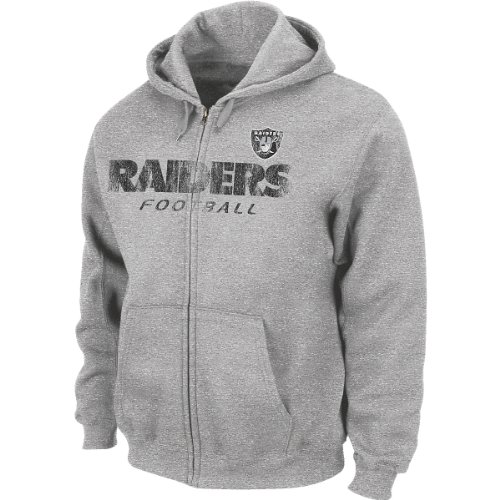 Oakland Raiders Touchback Full Zip Hooded Sweatshirt Extra Large