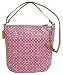 Coach Op Art Leah Canvas Convertiable Hobo Crossbody Bag Tote 13341 Pink