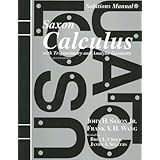 solutions manual to accompany saxon calculus with trigonometry and analytic geometry