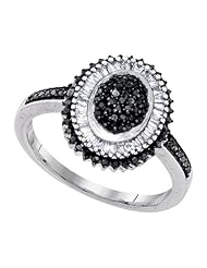 0.50CTW-BLACK DIA RING