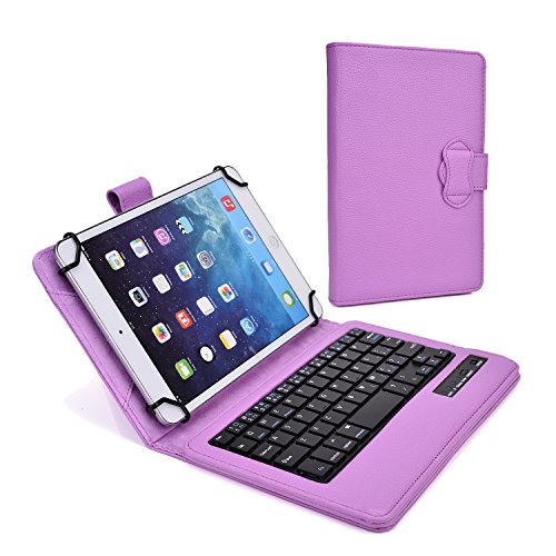 Cooper Cases(TM) Infinite Executive Lenovo Miix 2 8/Miix 3 8/Tab S8-50/Tab 2 A8-50 Tablet Keyboard Folio in Light Purple (Built-in Stand, Removable QWERTY Keyboard, Rechargeable Battery)