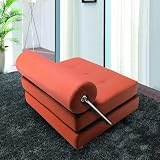 Tia Convertible Leatherette Daybed/Chair in Citrus Brown