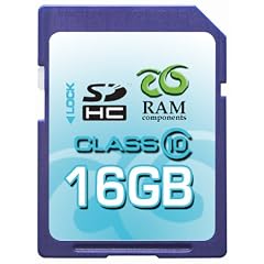 RAM Components 16 GB SDHC High Speed PROFESSIONAL CLASS 10, Secure Digital High Capacity Speicherkarte inkl. Case