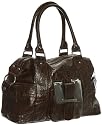 Extra-large Croc Embossed Satchel - Black or Brown