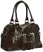 Extra-large Croc Embossed Satchel - Black or Brown