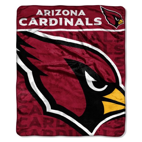 NFL Arizona Cardinals 50-Inch-by-60-Inch Micro-Raschel Plush Throw 