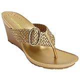 BCBG MAX AZRIA - BCBGirls Yeva Metallic Kid Leather Wedge Sandals